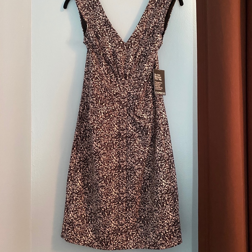 Black and white splatter Aline dress